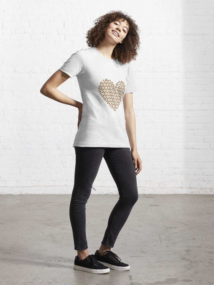 Coffee Beans Heart Essential T-Shirt