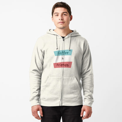 Coffee and Friends Zipped Hoodie